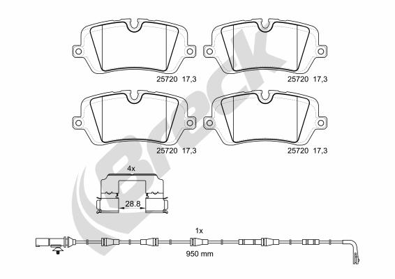 Set placute frana,frana disc 25720 00 554 00 BRECK